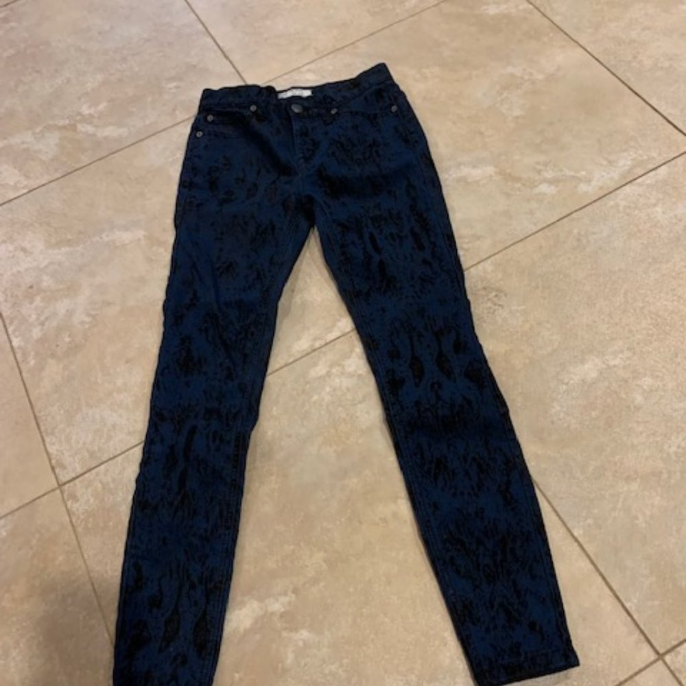 free people reptile print skinny jeans size 25